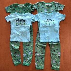 Bundle of 2 Carter’s Bug Catcher Expert Division Short Sleeve Pajama sets size 7